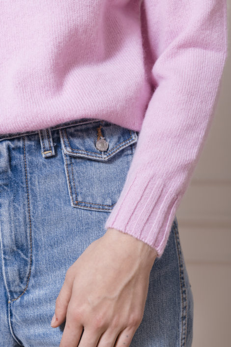 sweater angora wool light pink slowear