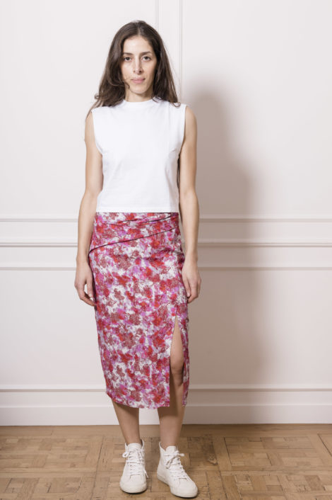 marca skirt red multicolor iro paris spring summer collection 2023