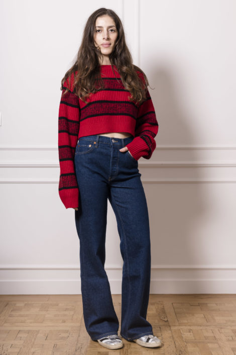 Cropped Boatneck Pullover redone pull court coil bateau redone spring summer collection 23