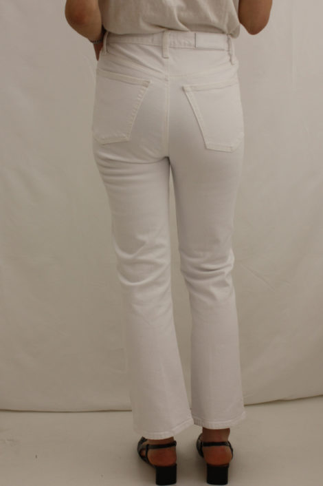 RE DONE 70S CROP BOOT WHITE