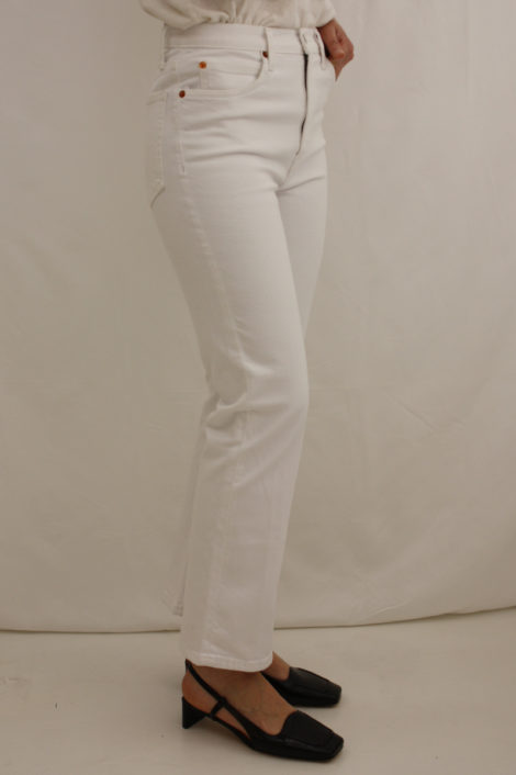 RE DONE 70S CROP BOOT WHITE