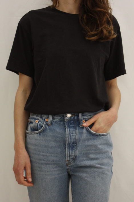 RE DONE 90S EASY TEE WASHED BLACK