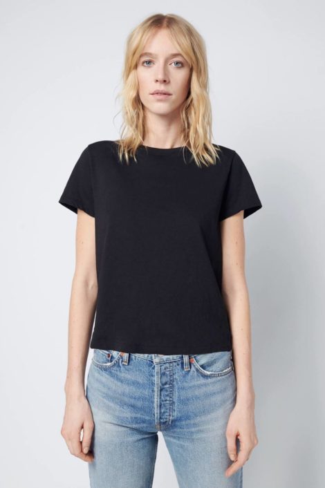 T-shirt noir 100% coton