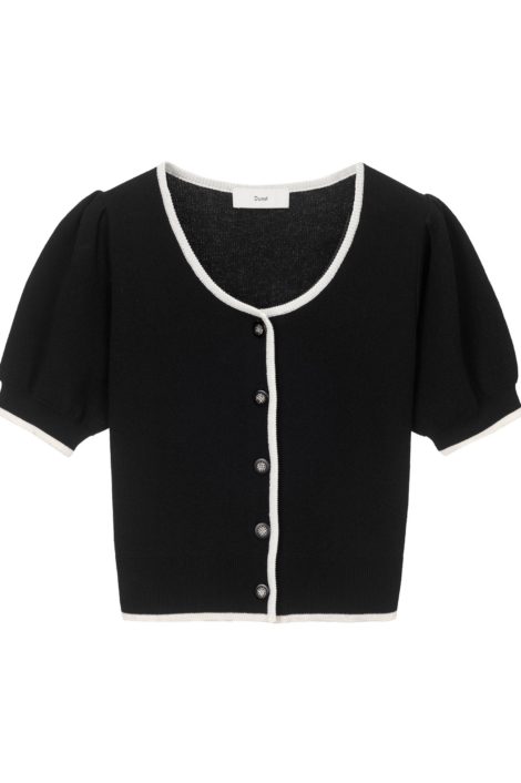 scoop neck puff sleeve cardigan dunst ss24 COLLECTION