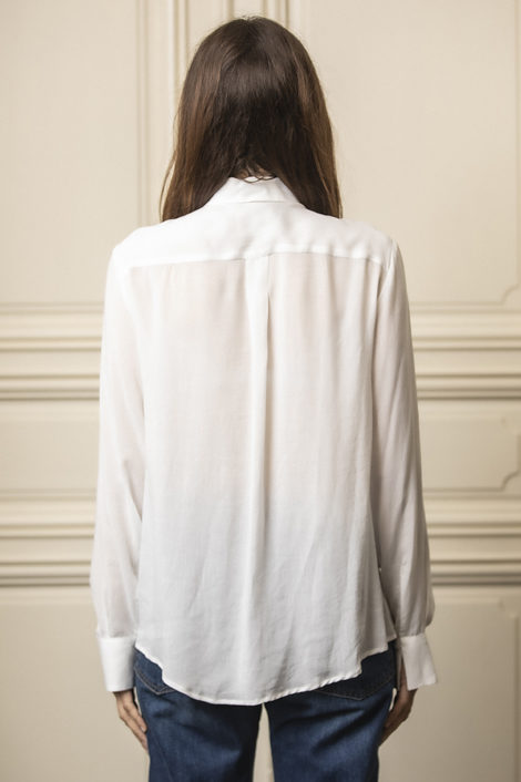 Chemise blanche pour femme en coton
